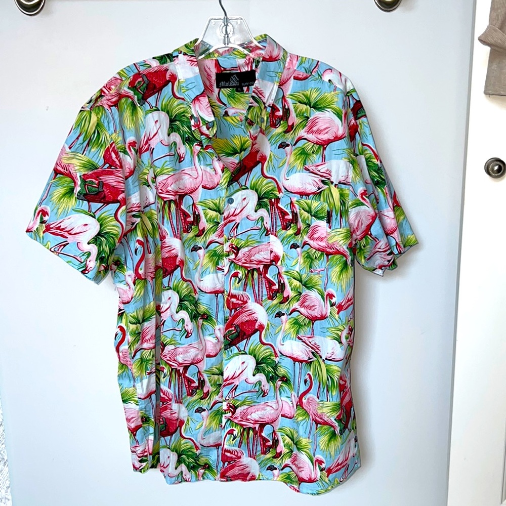 Molokai Flamingo short sleeve shirt